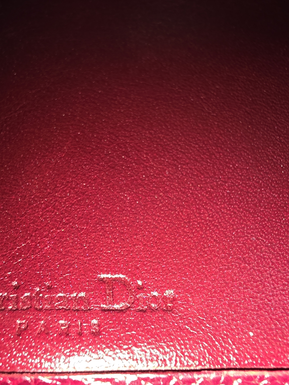 Dior Red Leather Clutch Wallet with Gold Hardware - Picture 7 of 12